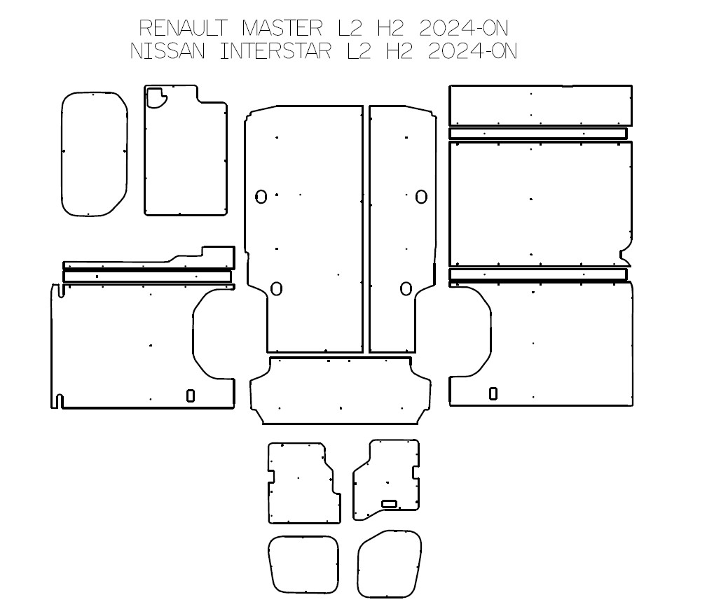 Master (2024-on) L2 FWD - Full Ply Lining Kit (image for) Master (2024-on) L2 FWD - Full Ply Lining Kit